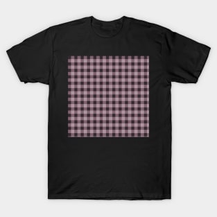 Gingham   by Suzy Hager        Amari Collection 107    Shades of Grey, Violet and Brown T-Shirt